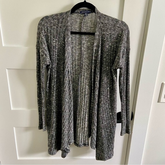 American Eagle Charcoal Ribbed Cardigan - Picture 1 of 10